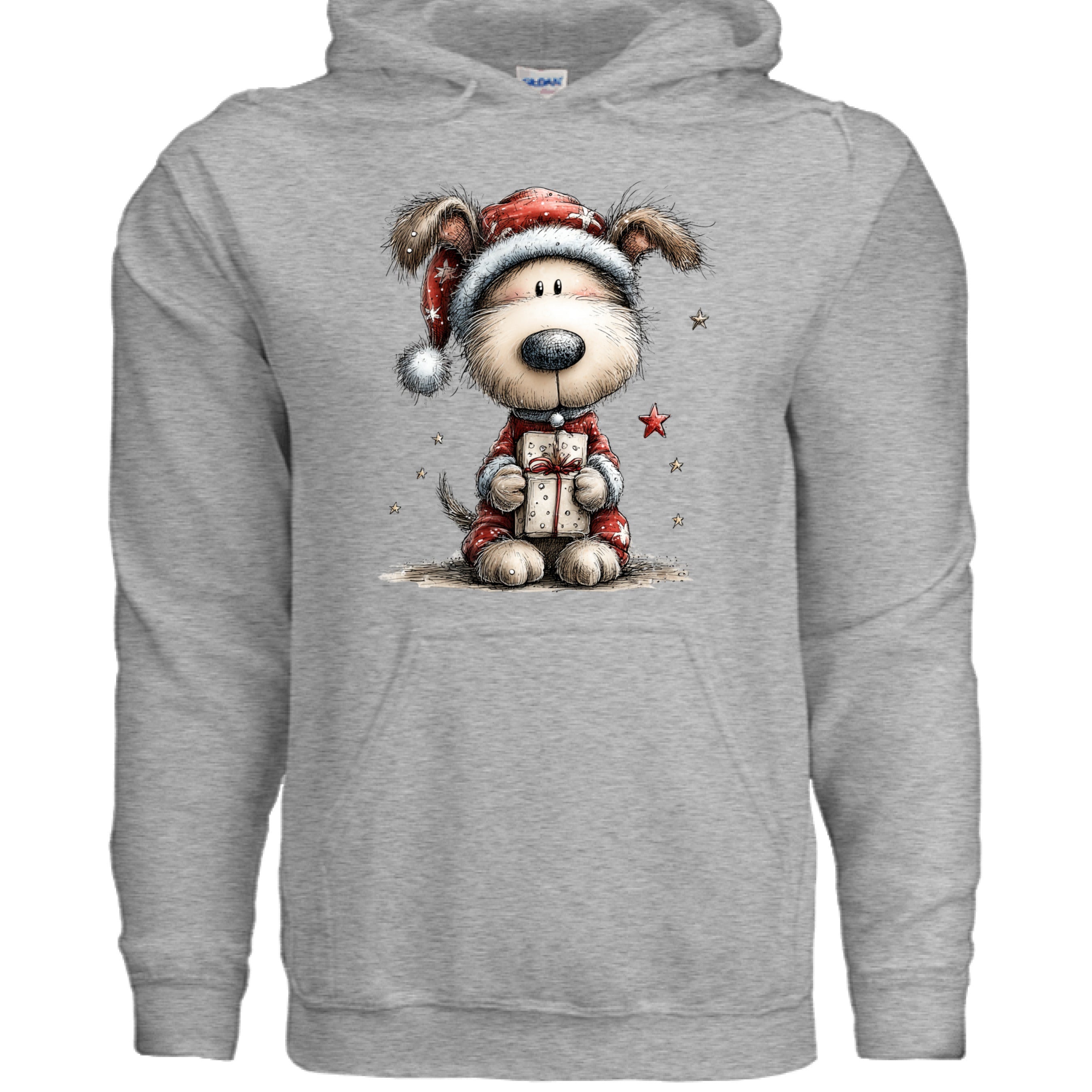 Whimsy Pup Christmas - Dog Lover Holiday Hoodie Gift