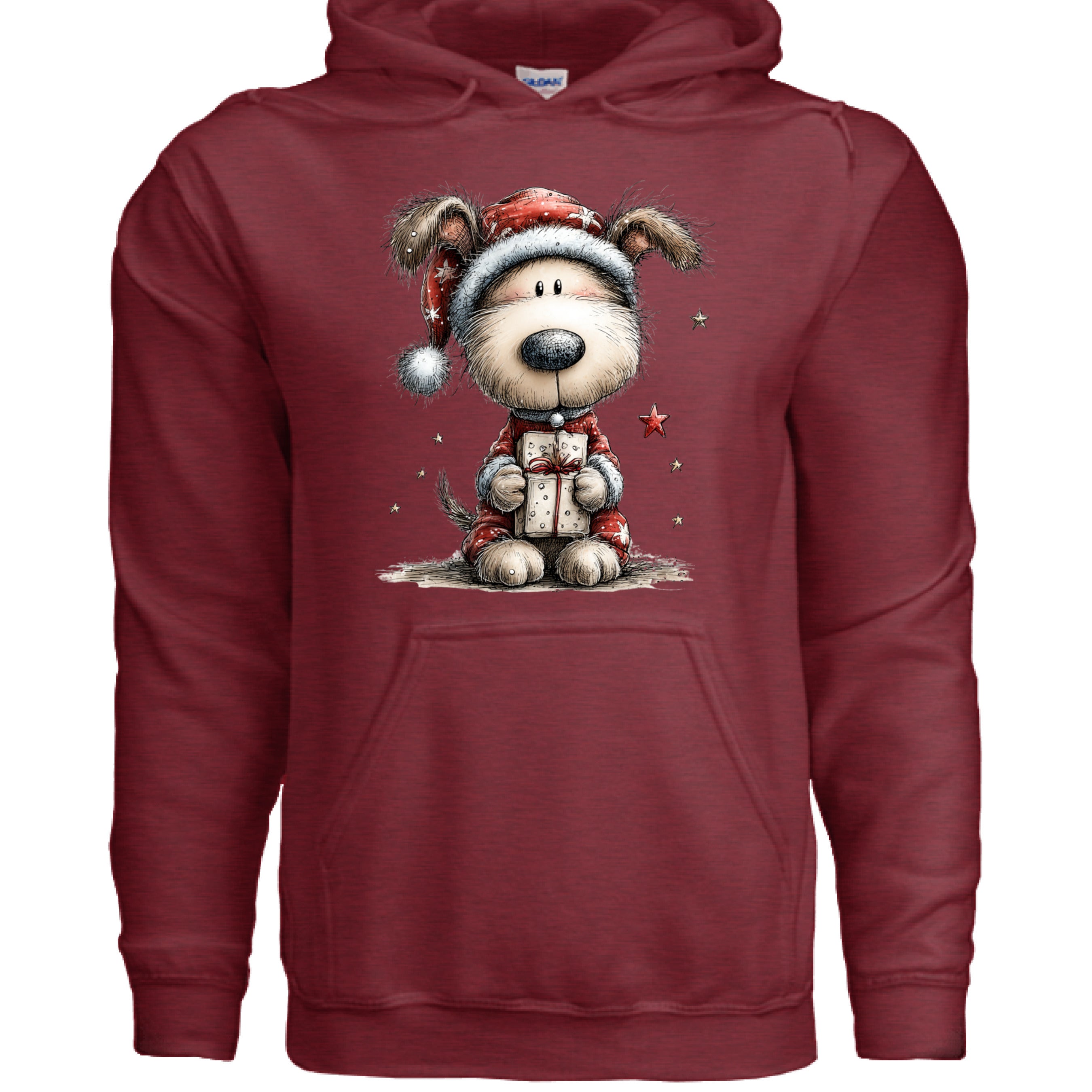 Whimsy Pup Christmas - Dog Lover Holiday Hoodie Gift