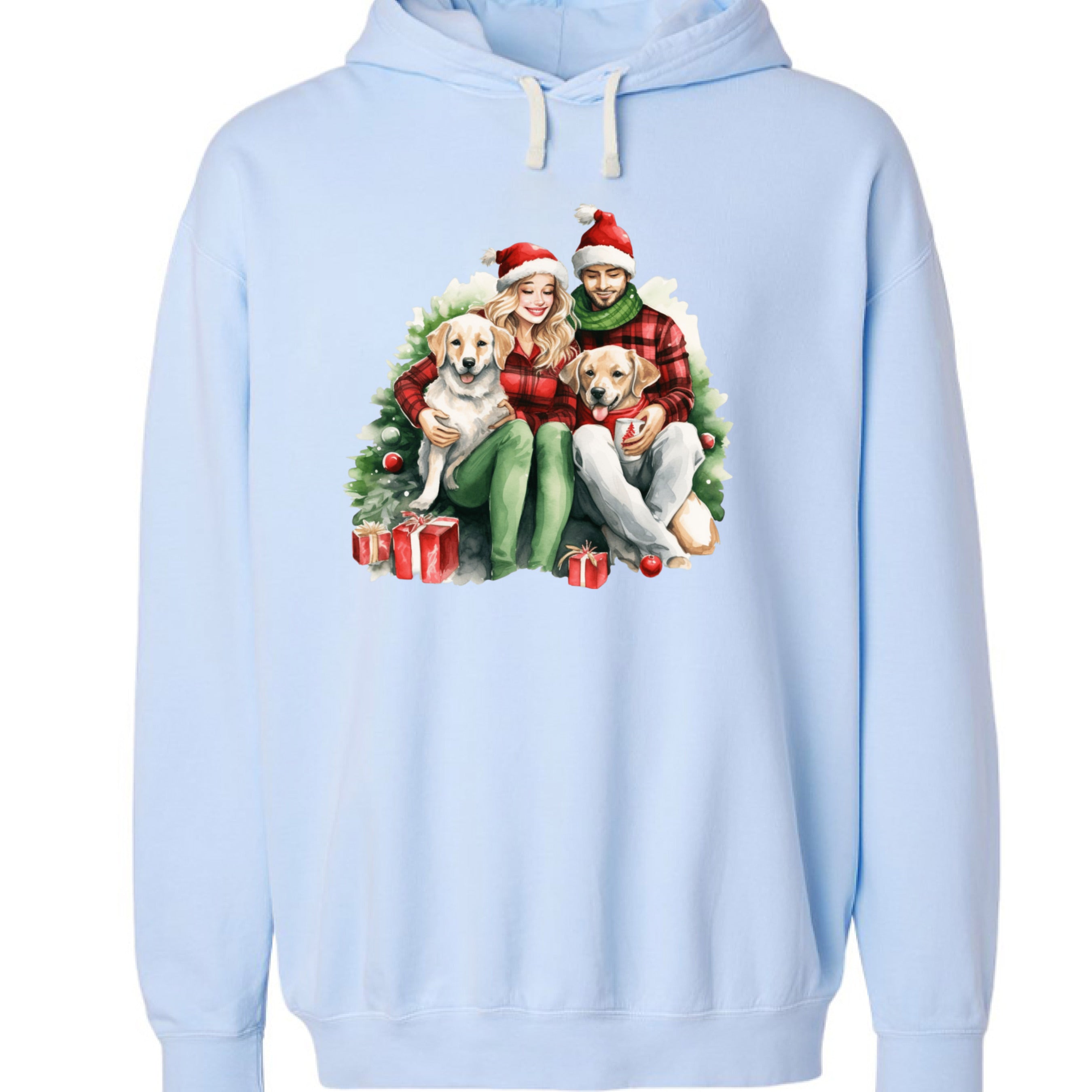 Comfort Colors Christmas Dog Hoodie - Unisex Cozy Sweatshirt