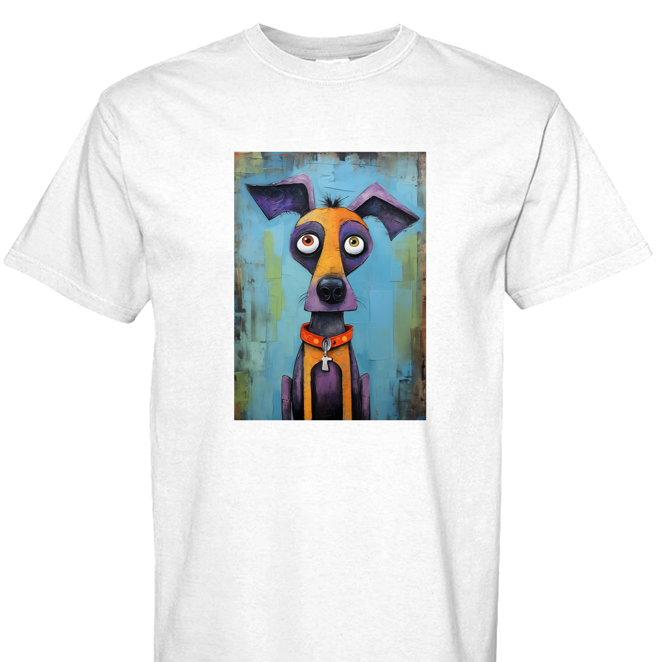Dog T-Shirt - Quirky Dog Art Graphic Tee Comfort Colors