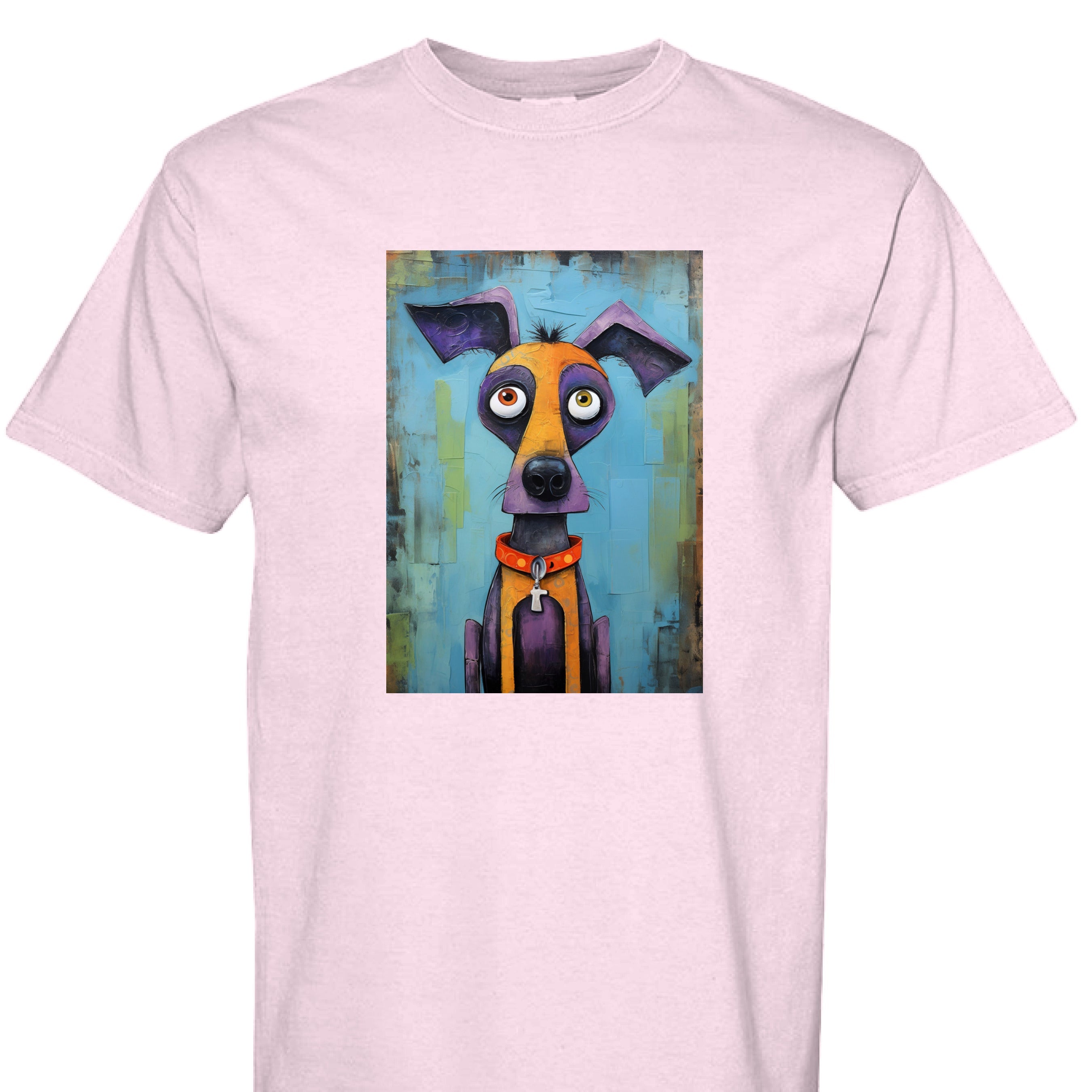 Dog T-Shirt - Quirky Dog Art Graphic Tee Comfort Colors