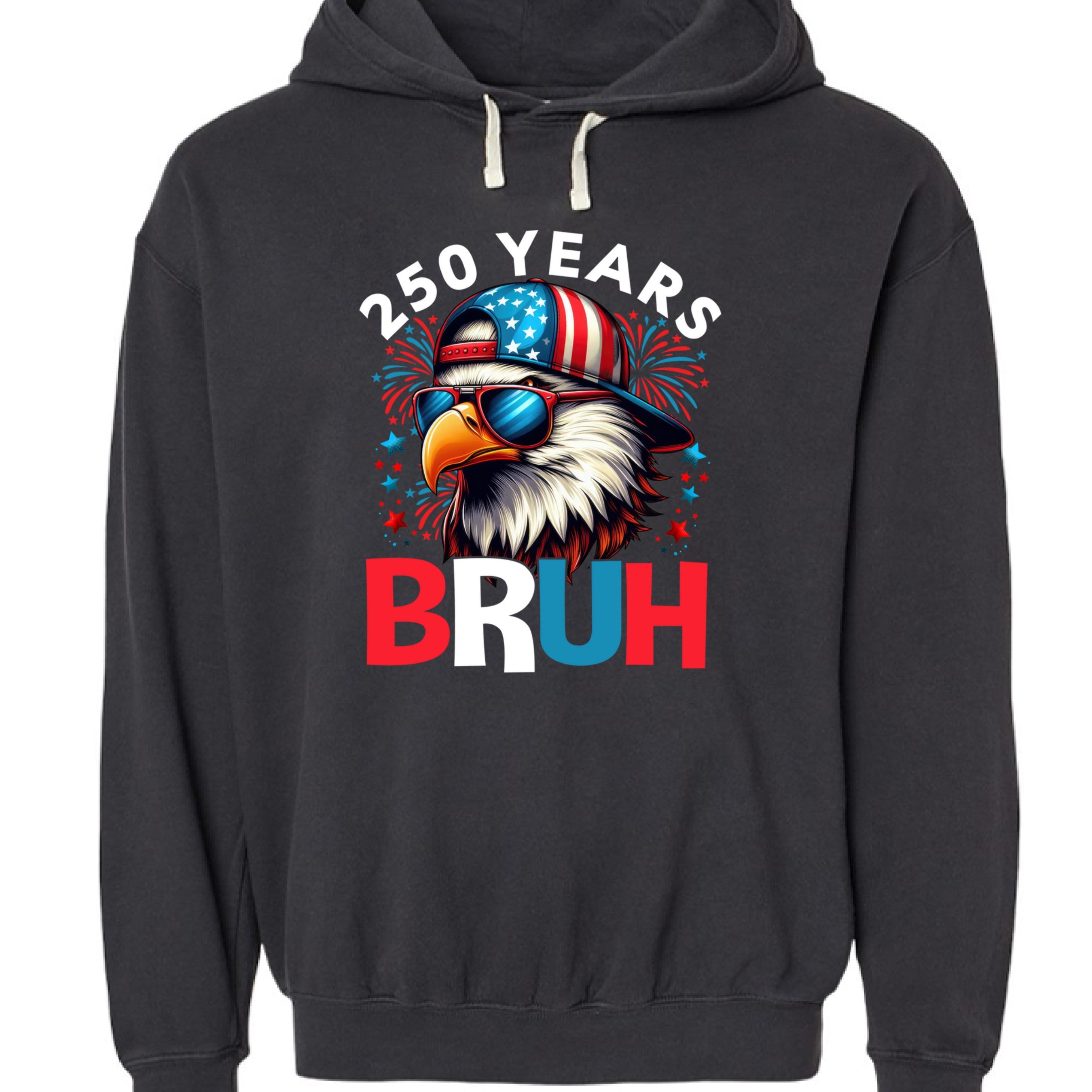 Comfort Colors Hoodie - Cool Eagle 250 Years BRUH