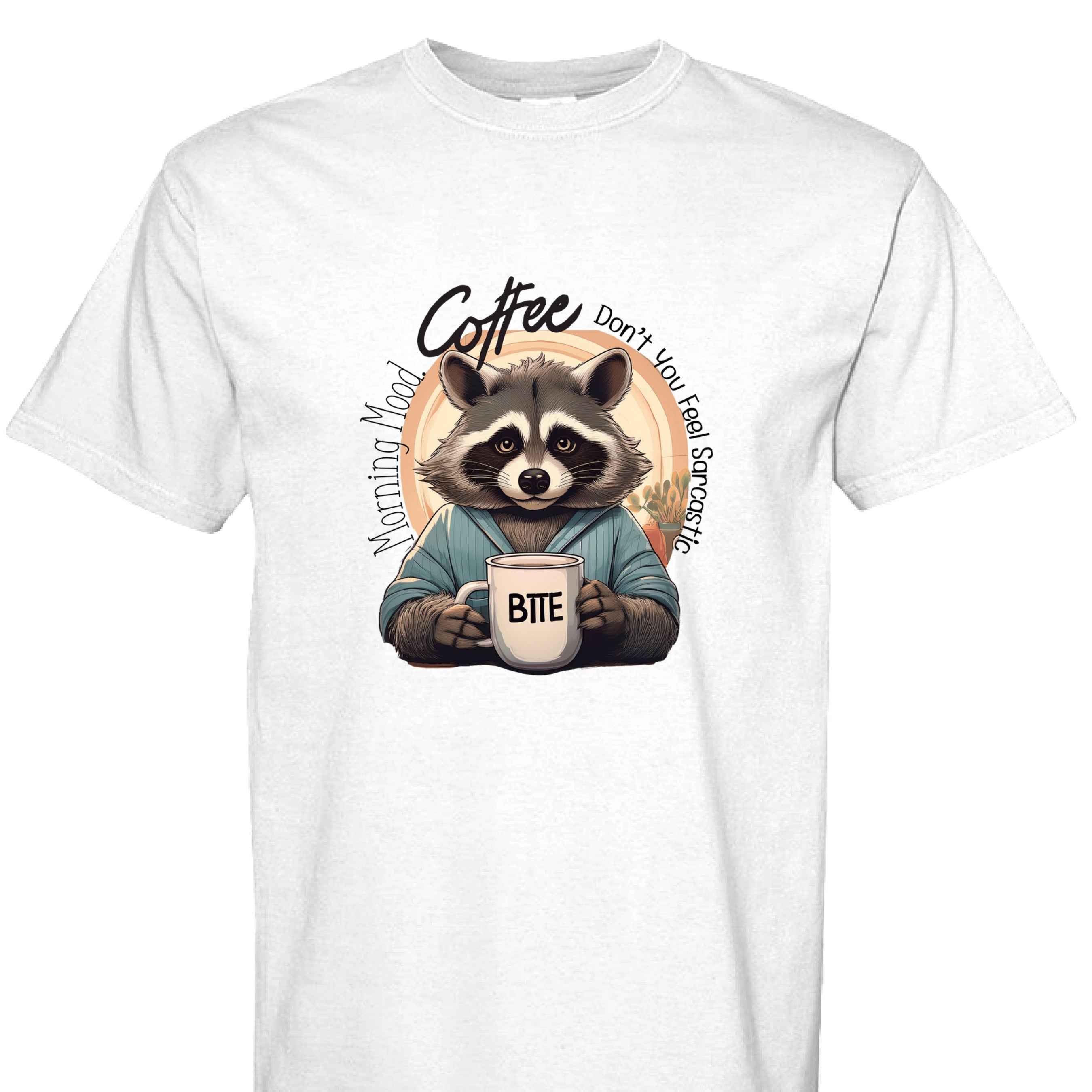 Comfort Colors T-Shirt - Raccoon Morning Coffee