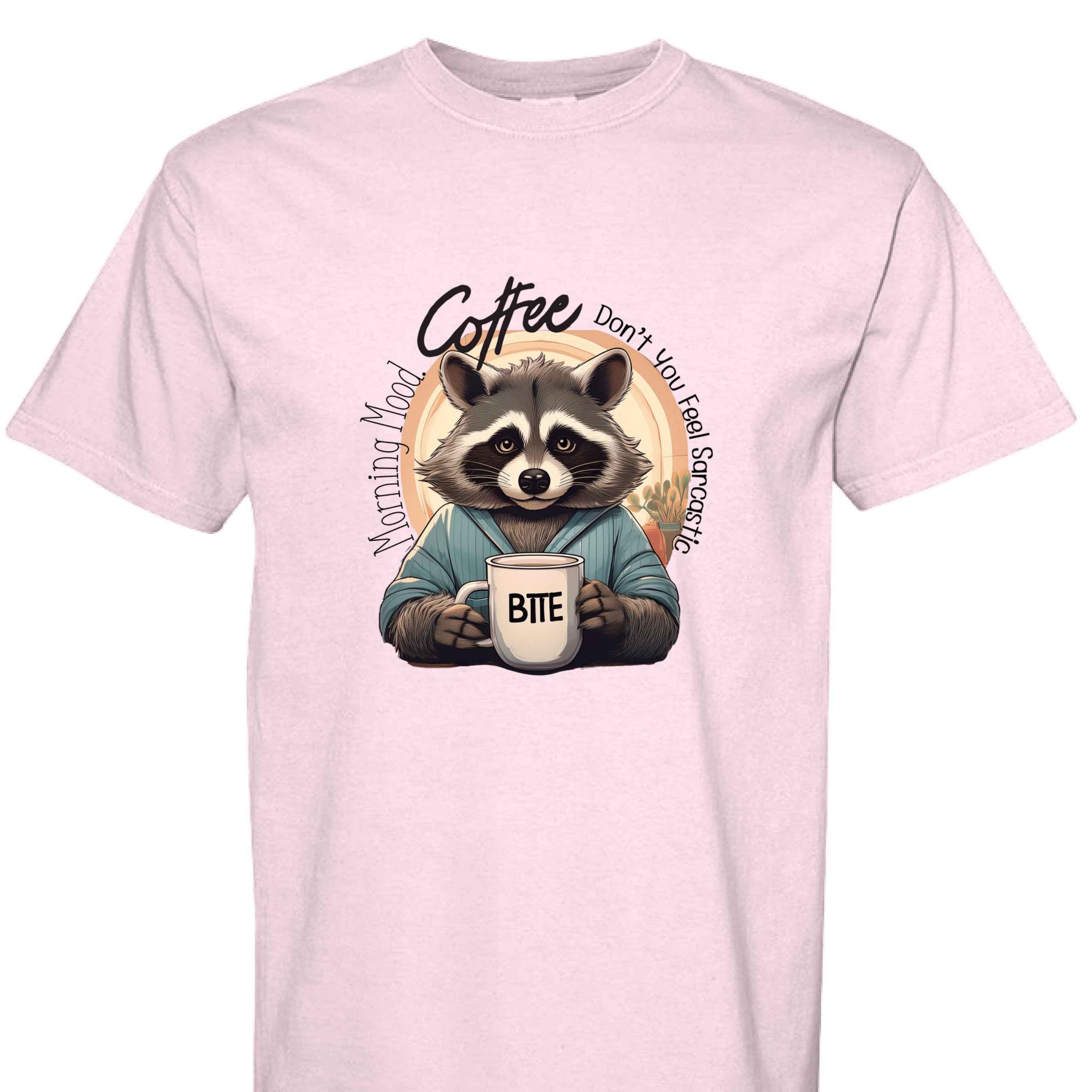 Comfort Colors T-Shirt - Raccoon Morning Coffee