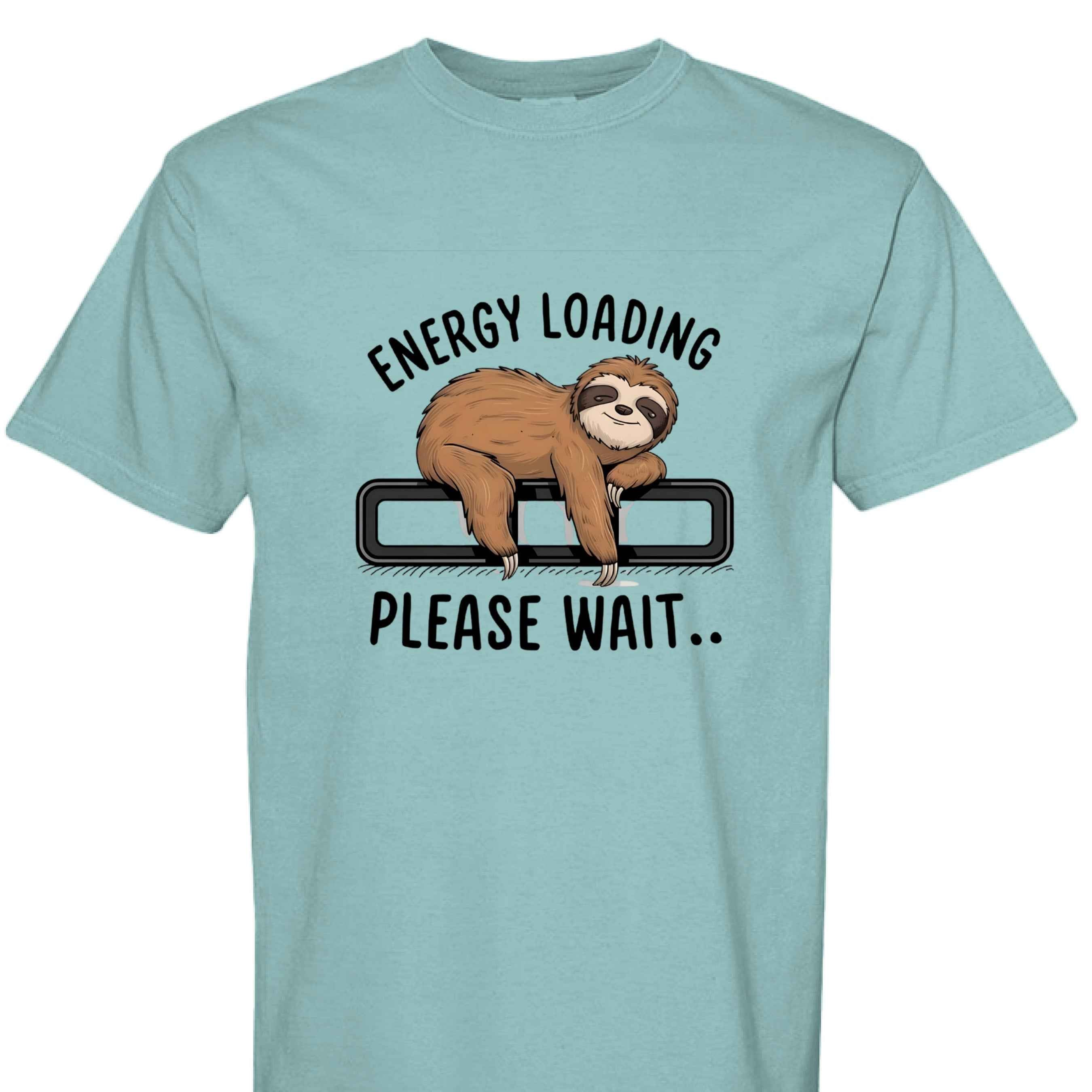 Comfort Colors T-Shirt - Energy Loading Sloth Tee