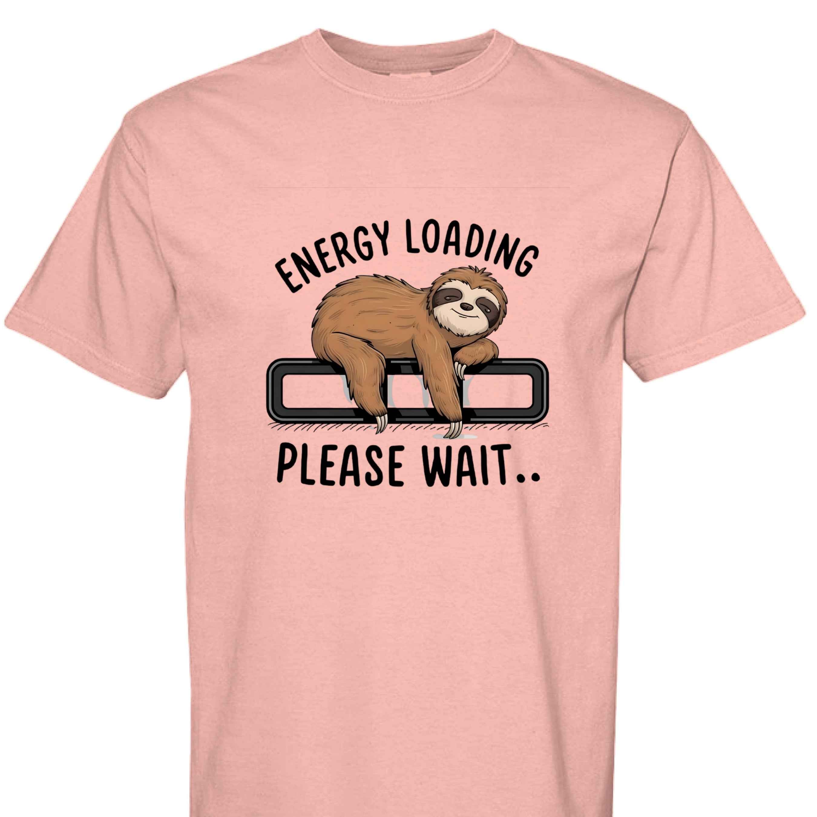 Comfort Colors T-Shirt - Energy Loading Sloth Tee