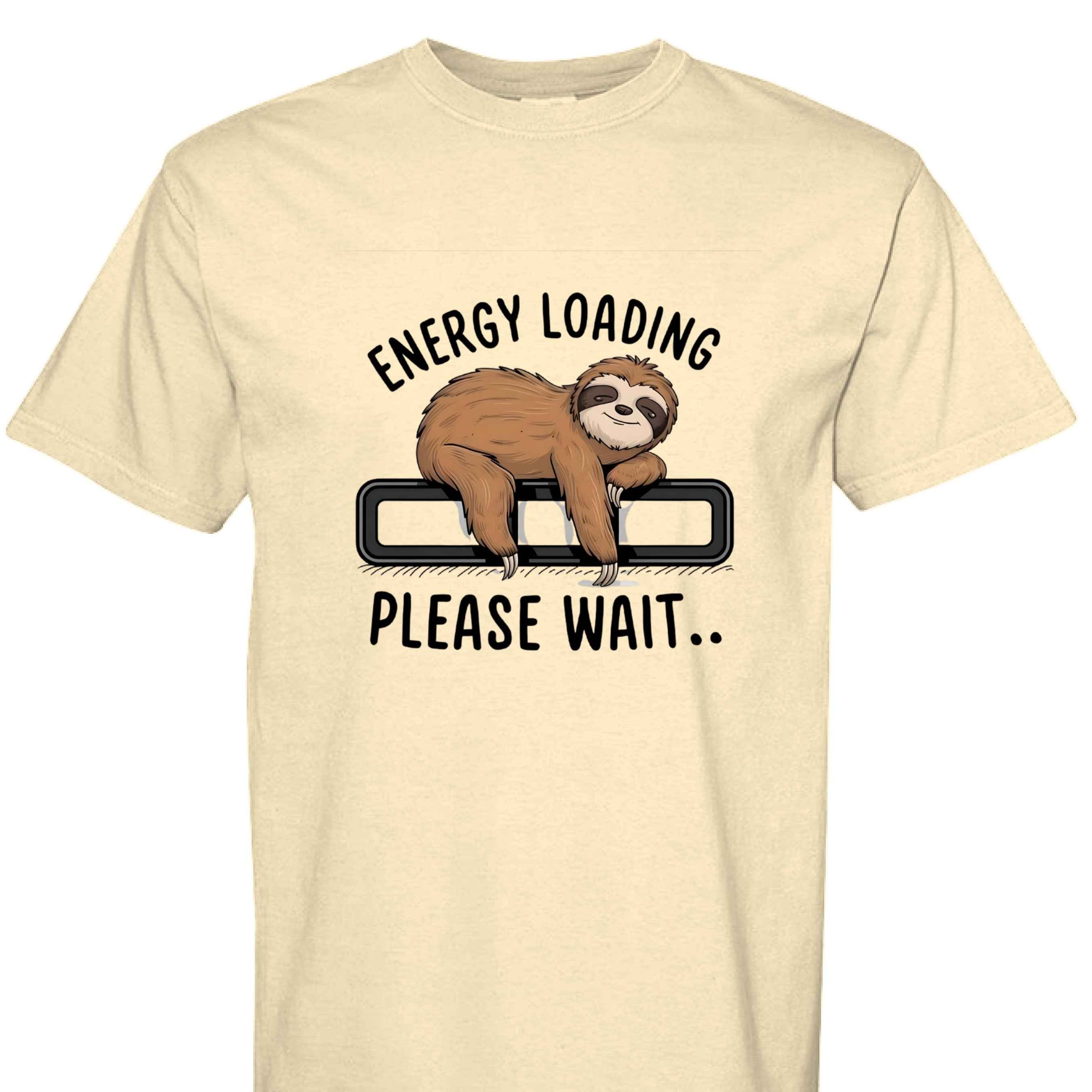 Comfort Colors T-Shirt - Energy Loading Sloth Tee