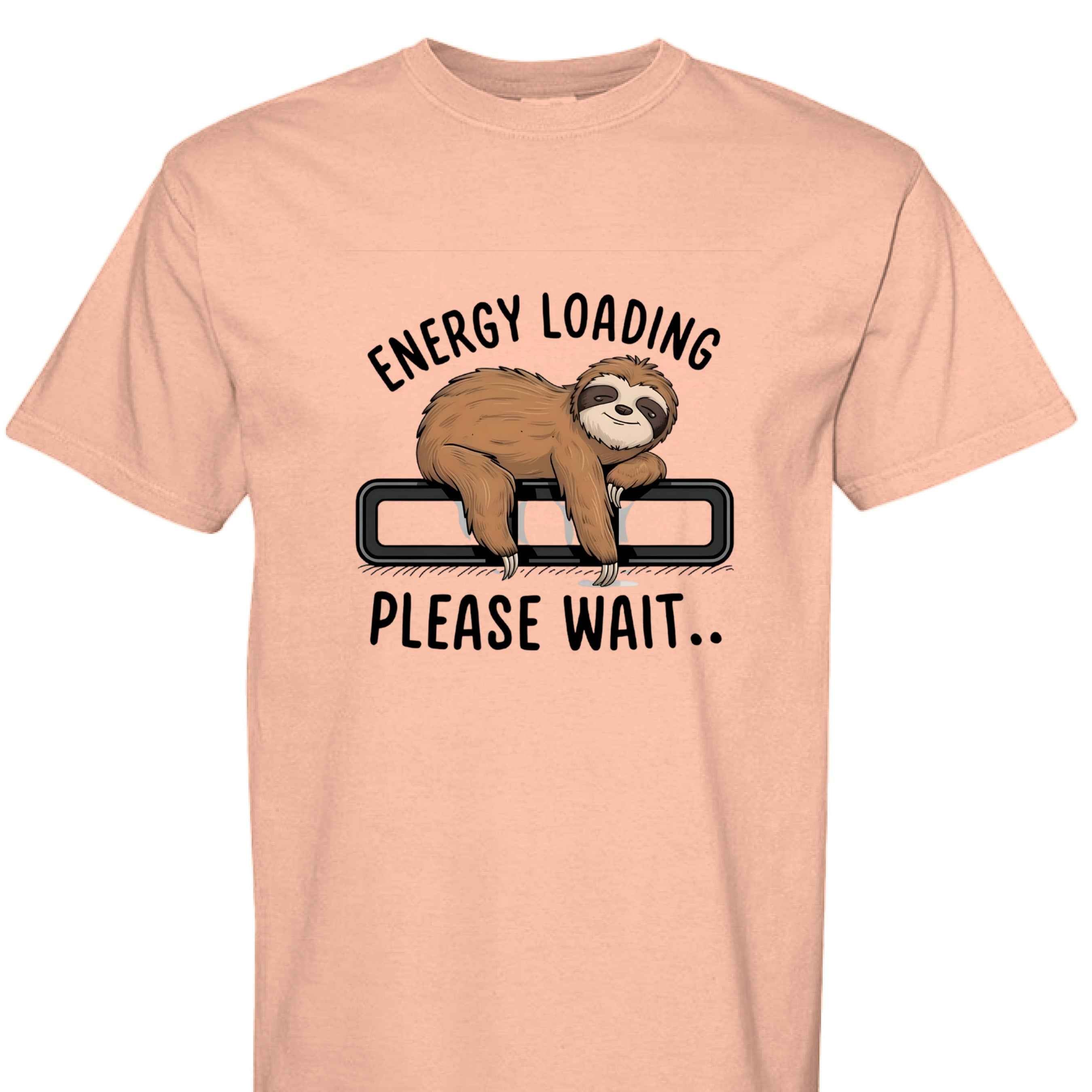 Comfort Colors T-Shirt - Energy Loading Sloth Tee