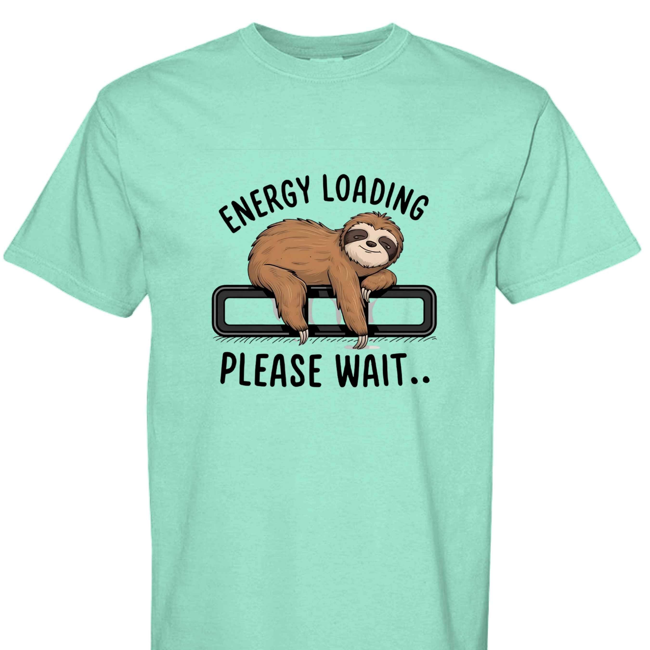 Comfort Colors T-Shirt - Energy Loading Sloth Tee