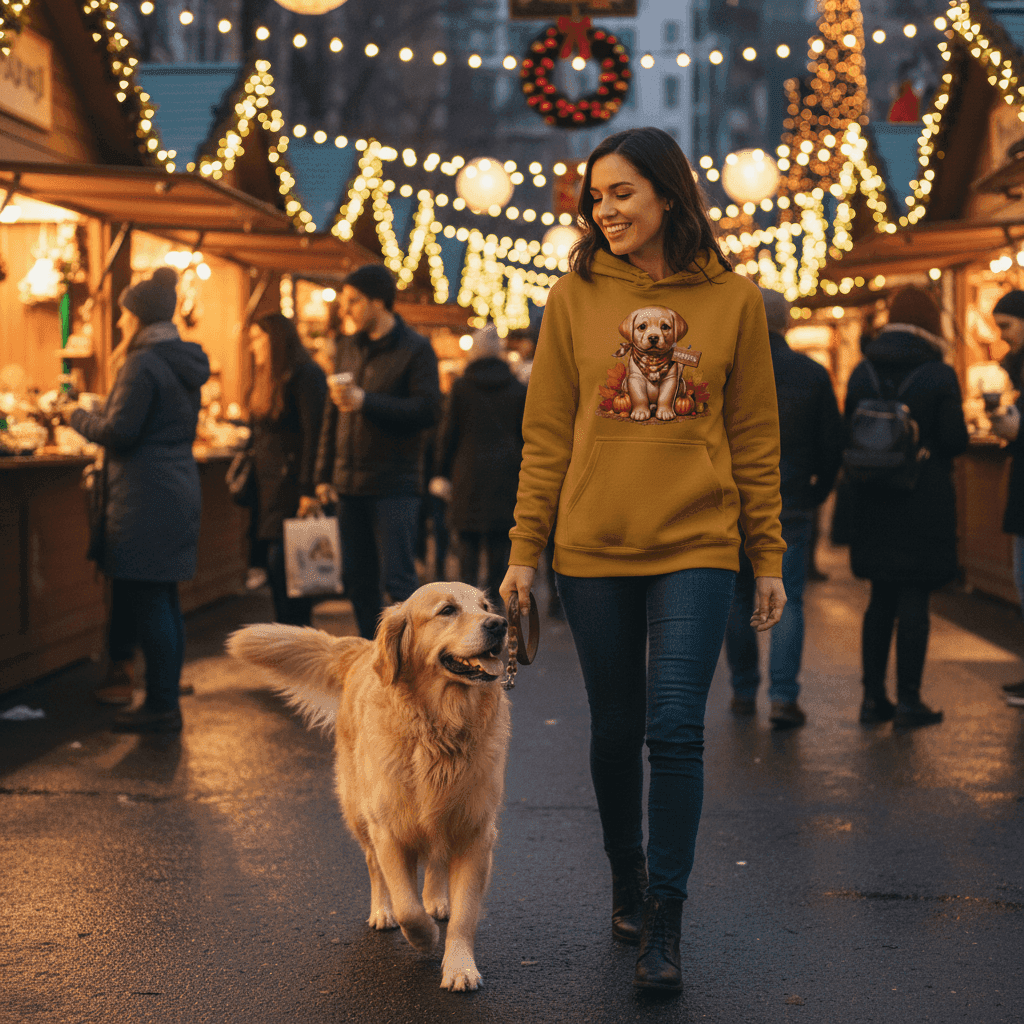 Golden Puppy Hoodie - Cozy Dog Lover Sweatshirt