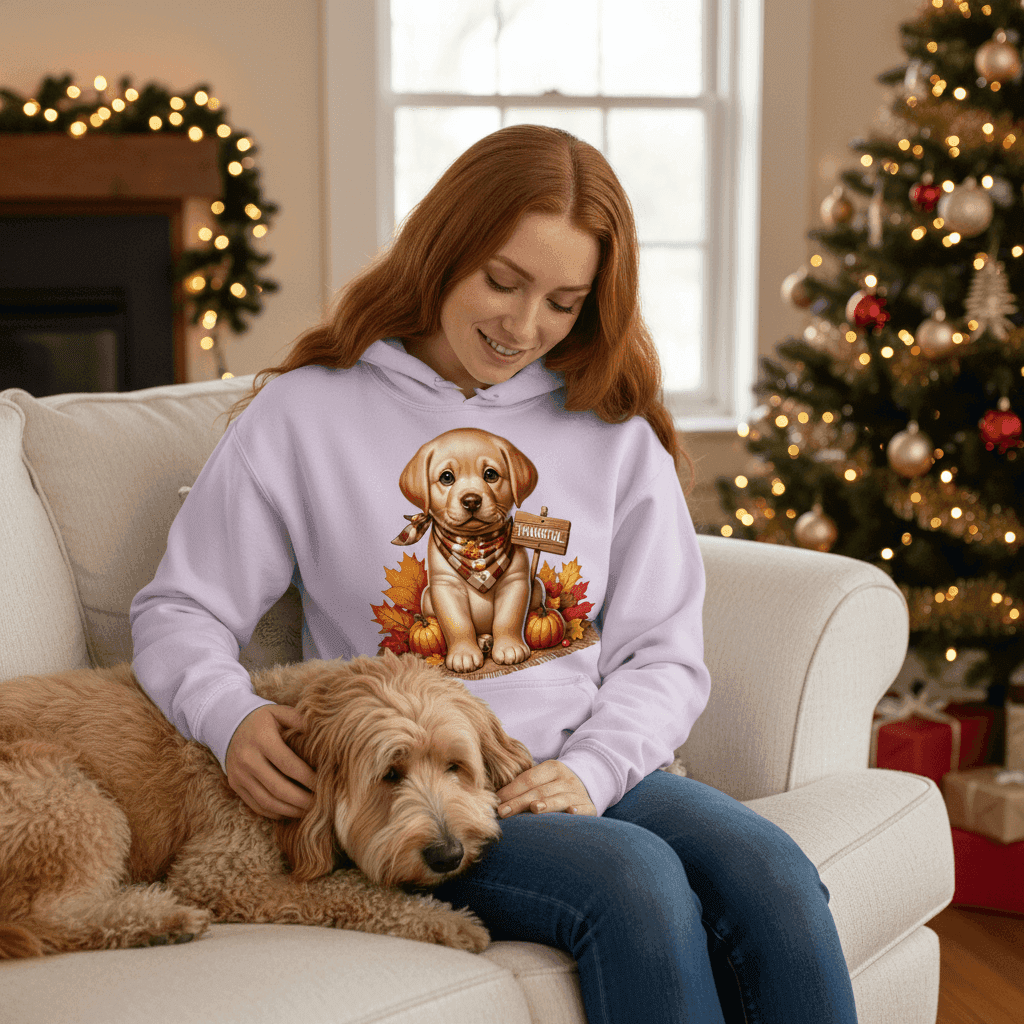 Golden Puppy Hoodie - Cozy Dog Lover Sweatshirt