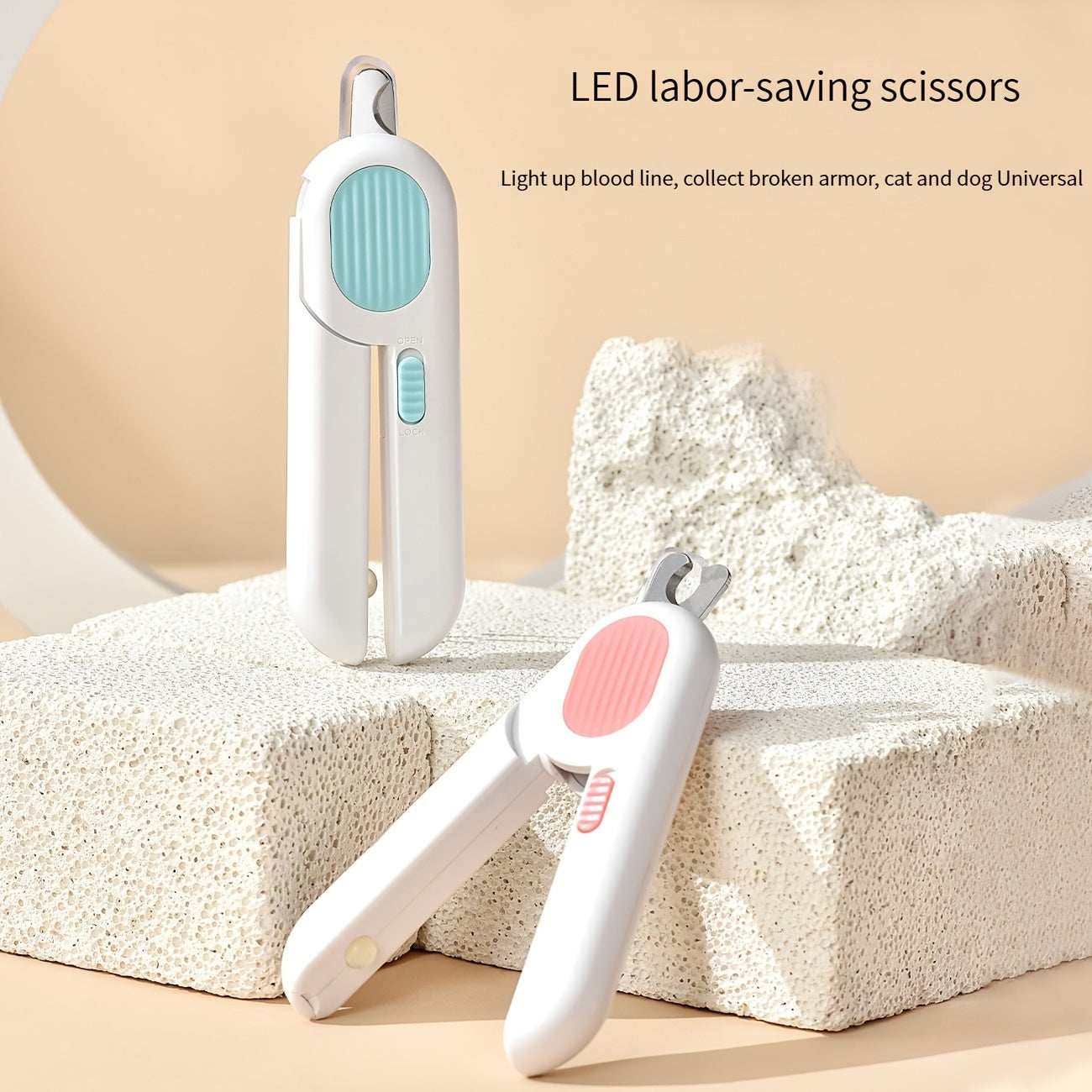 LED Pet Nail Clippers - Professional Dog Cat Nail Trimmers with Safety Guard