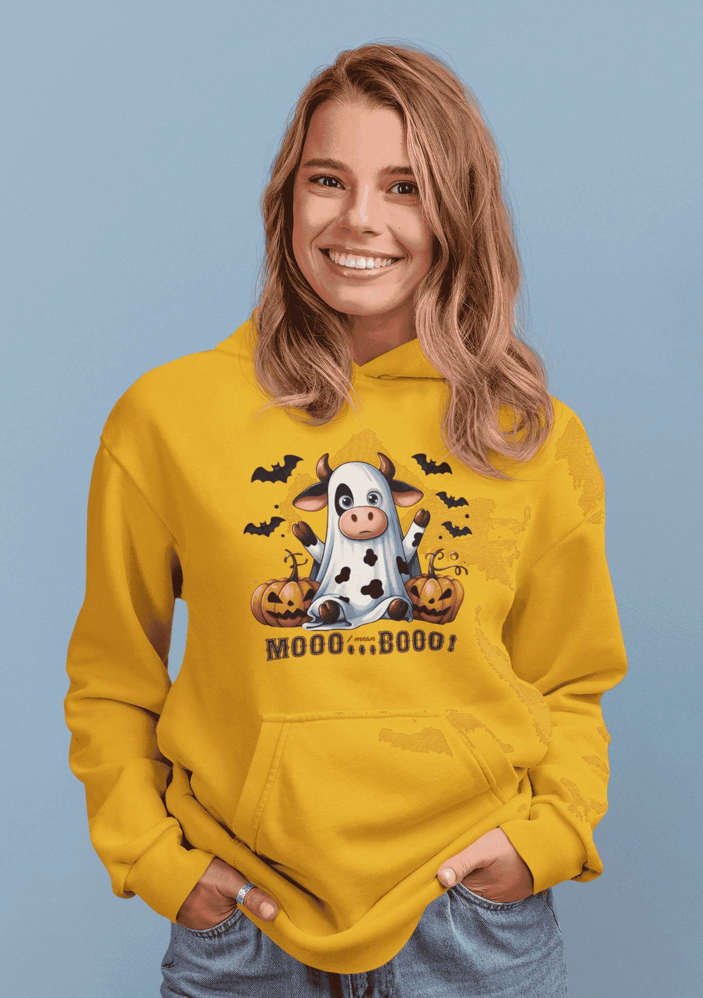 Mooo Cow Hoodie - Soft Fleece Unisex Sweatshirt