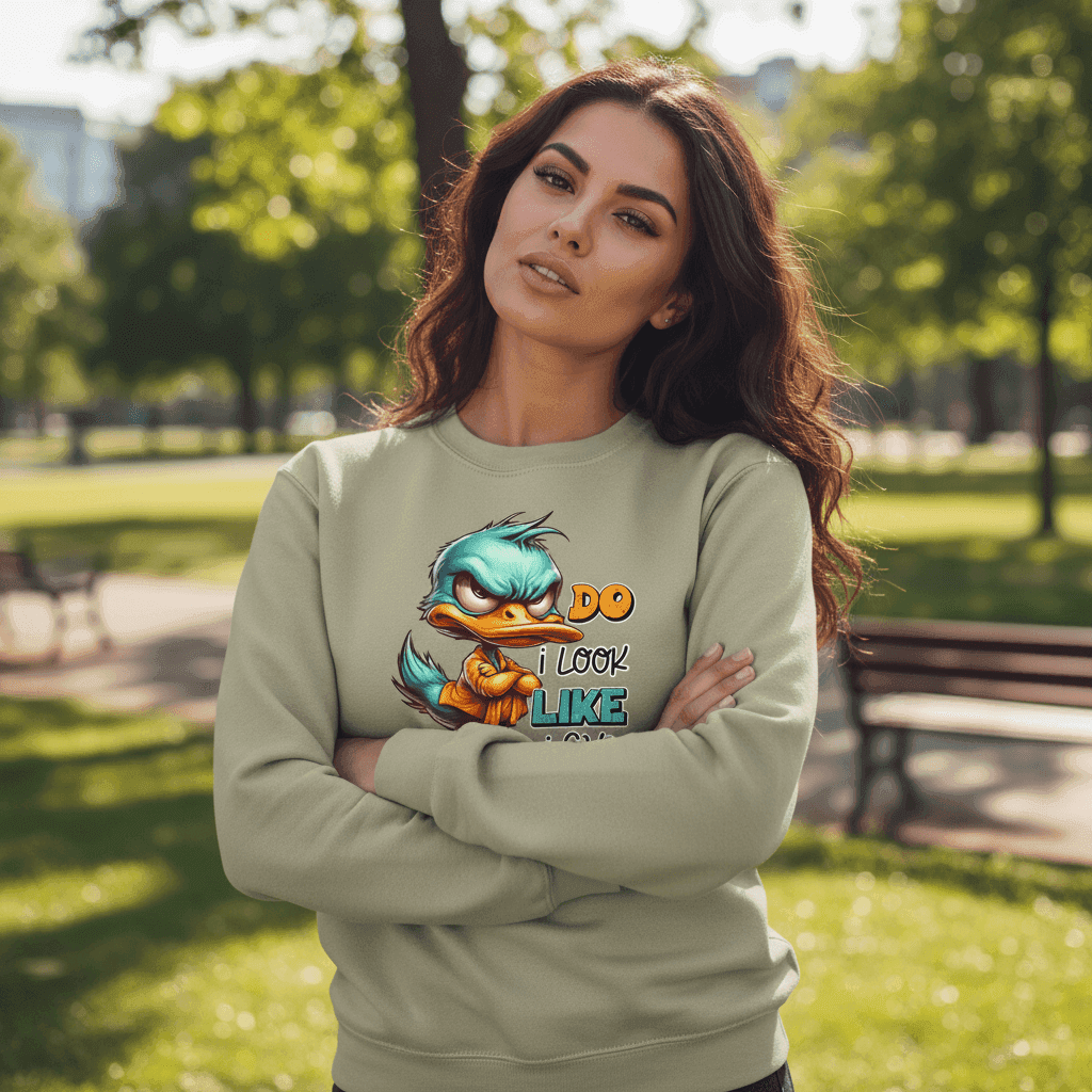 Give a Duck Crewneck - Funny Sarcastic Sweatshirt