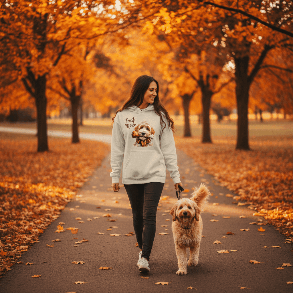 Goldendoodle Turkey Hoodie - Thanksgiving Dog Lover Sweatshirt