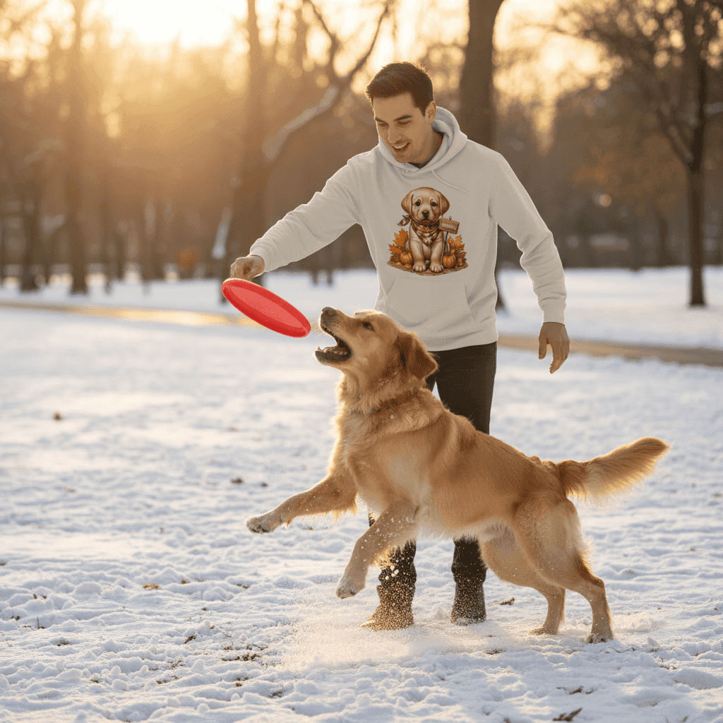 Golden Puppy Hoodie - Cozy Dog Lover Sweatshirt