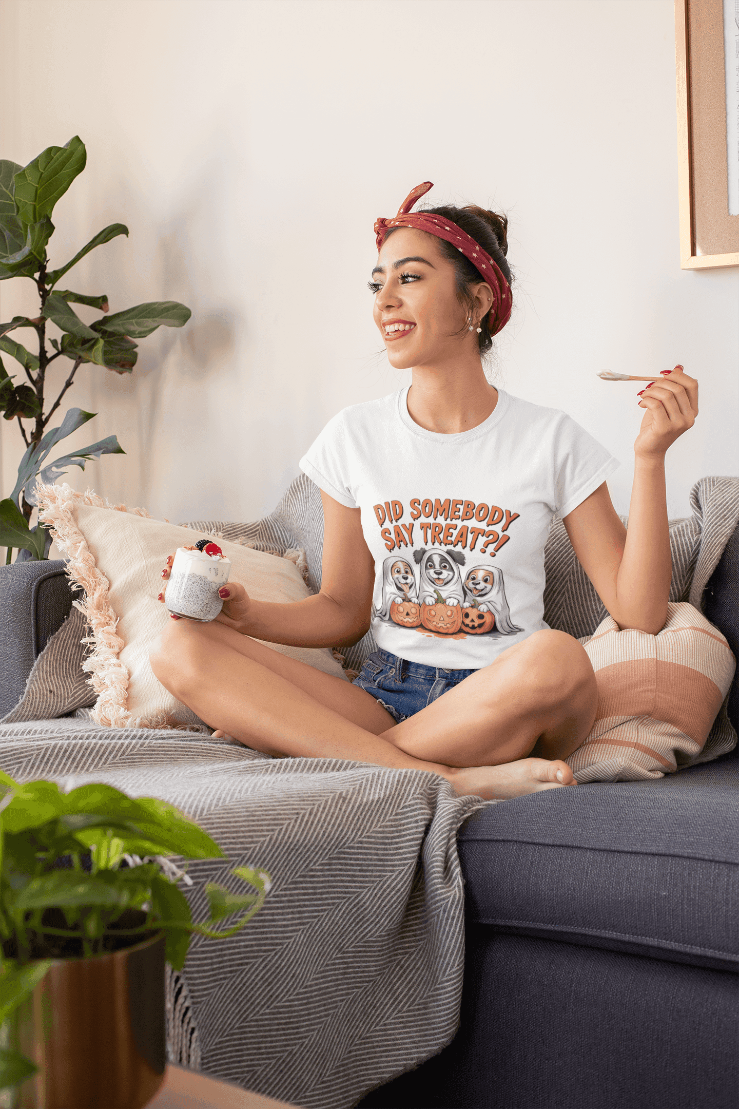 Spooky Halloween Dog Tee - Fun Ghosts T-Shirt