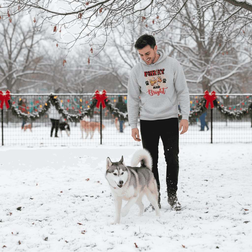 Furry and Bright Holiday Hoodie for Pet Lovers - Cozy Gift