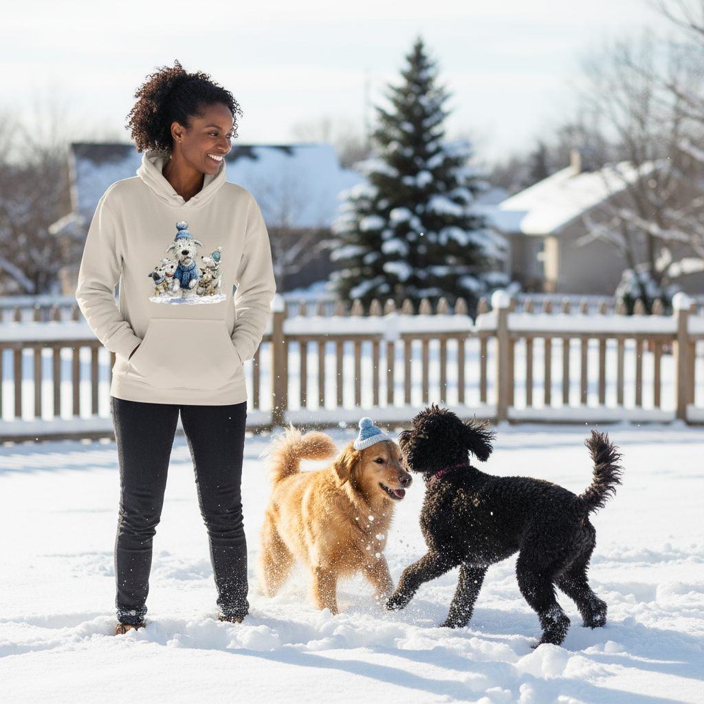 Snow Pups Hoodie - Winter Dog Lover Sweatshirt