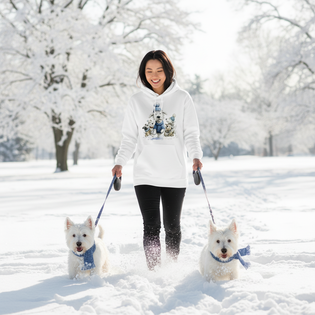 Snow Pups Hoodie - Winter Dog Lover Sweatshirt