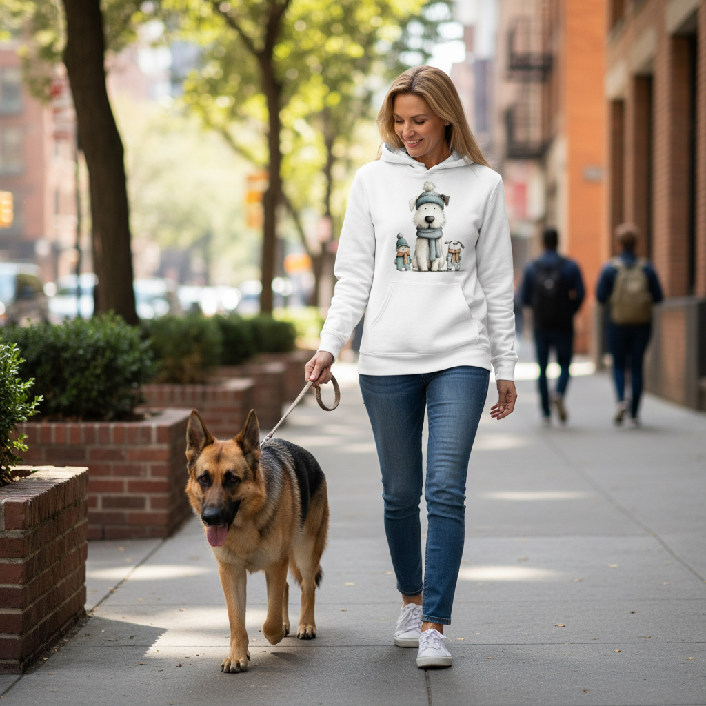 Whimsy Pup Hoodie - Playful Dog Lover Sweatshirt