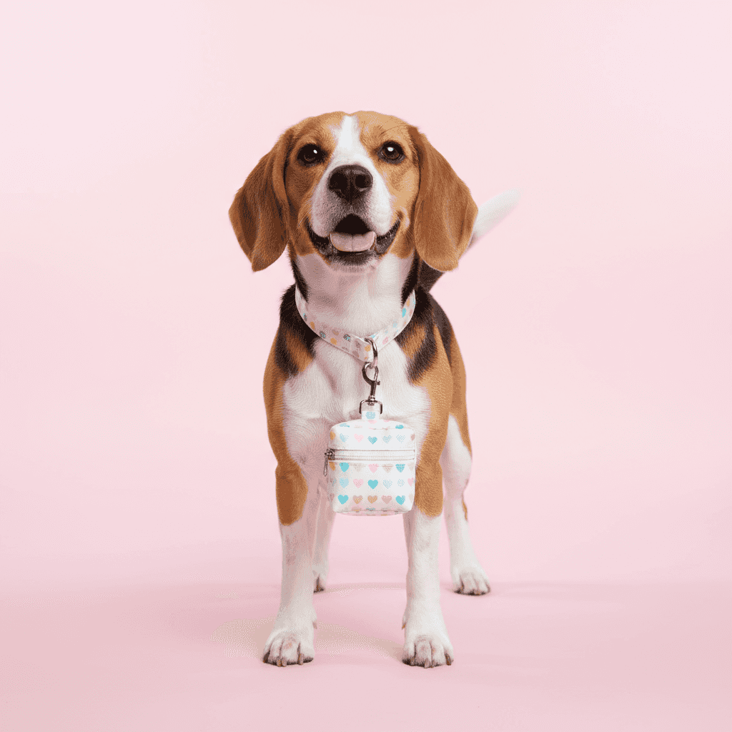 Dog Leash with Poop Bag Holder - Matching Set