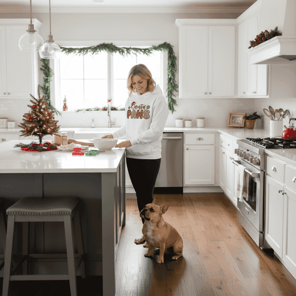 Santa Paws Holiday Hoodie for Dog Lovers - Cozy Festive Gift