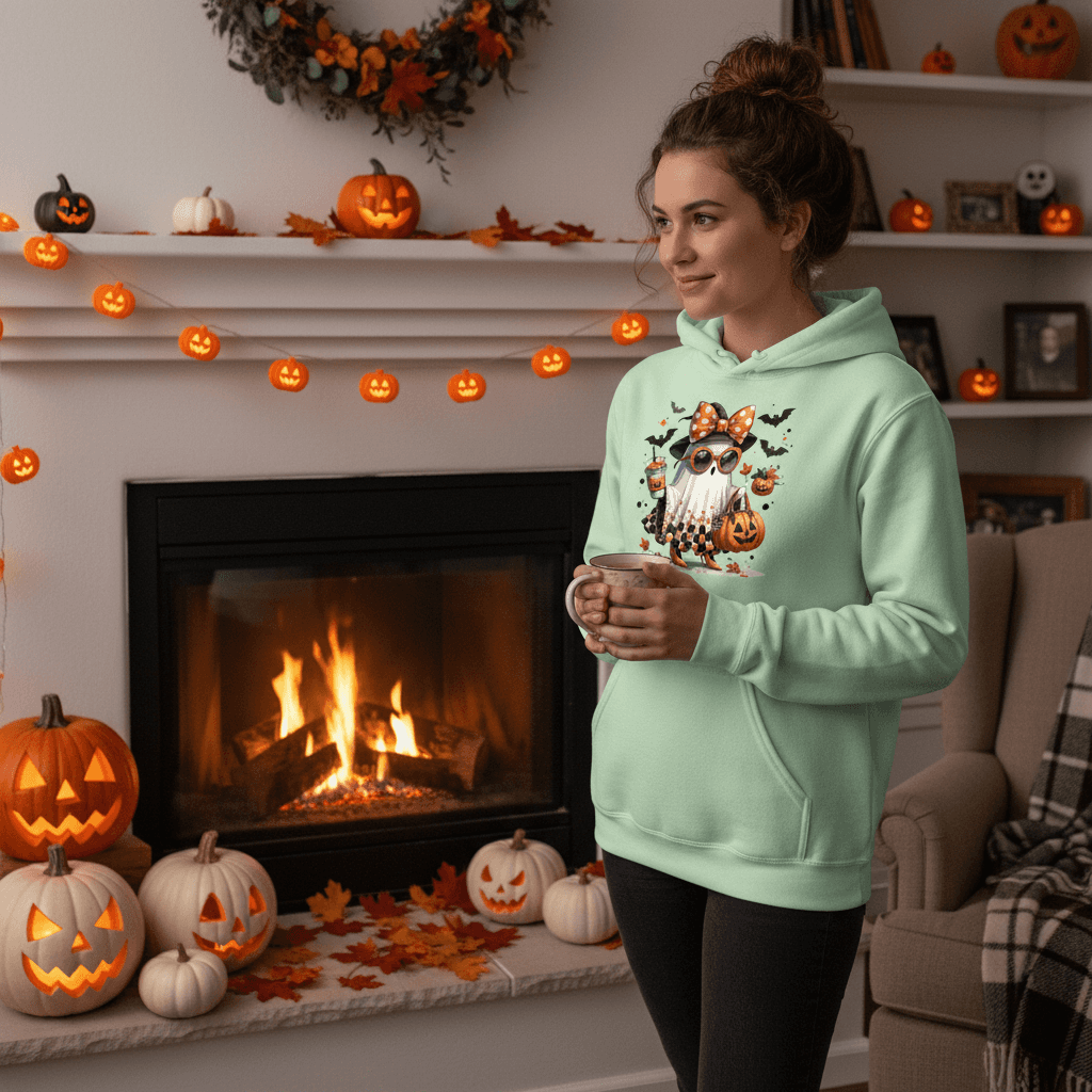 Cute Ghost Halloween Hoodie - Trick or Treat Sweatshirt