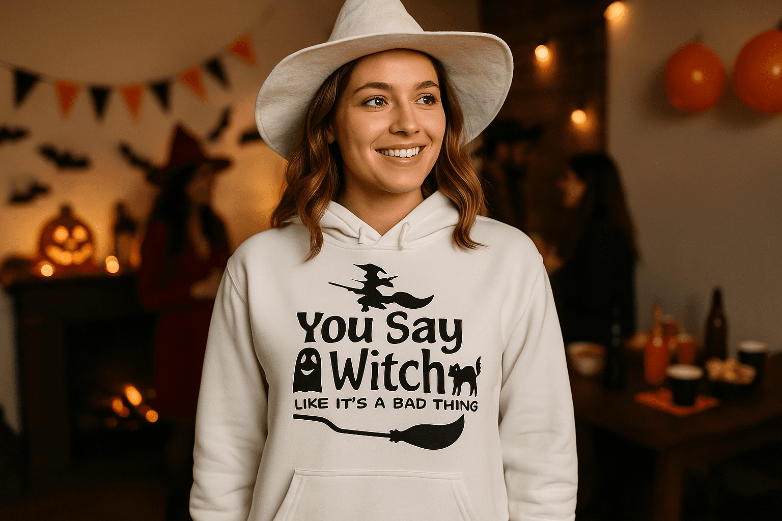 You Say Witch Hoodie Sweatshirt - Halloween Attitude Style