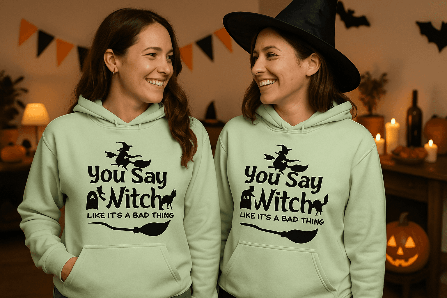 You Say Witch Hoodie Sweatshirt - Halloween Attitude Style