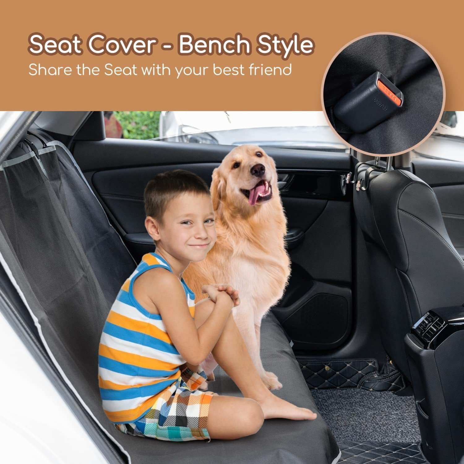 Waterproof Hard-wearing Oxford Cloth Automotive Pet Pad Car Seat Cover