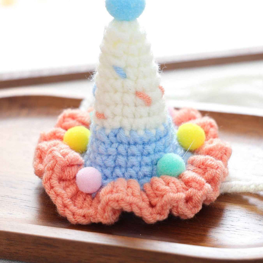Pet Crochet Knit Hat - Cute Wool Style for Cats and Small Pets