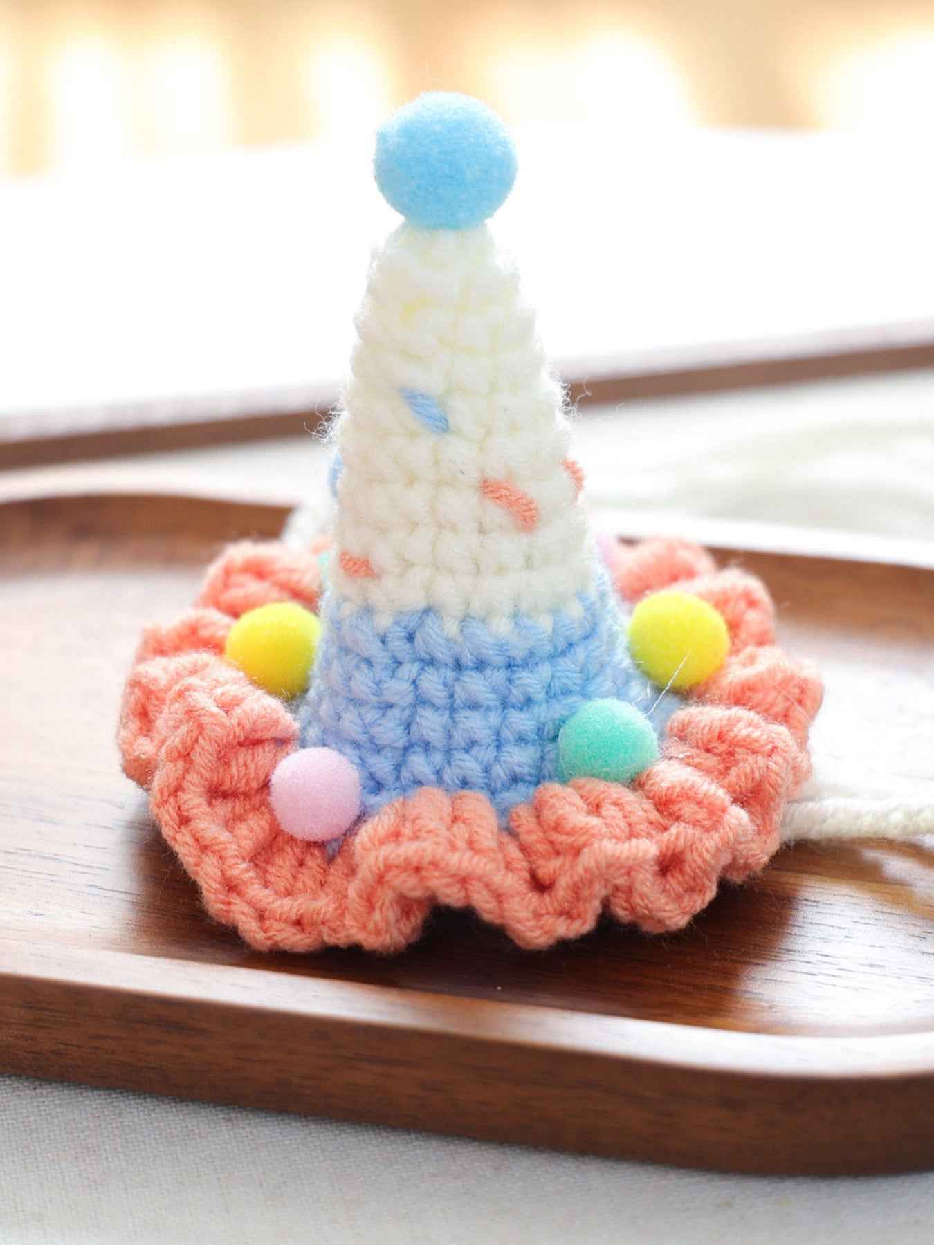Pet Crochet Knit Hat - Cute Wool Style for Cats and Small Pets