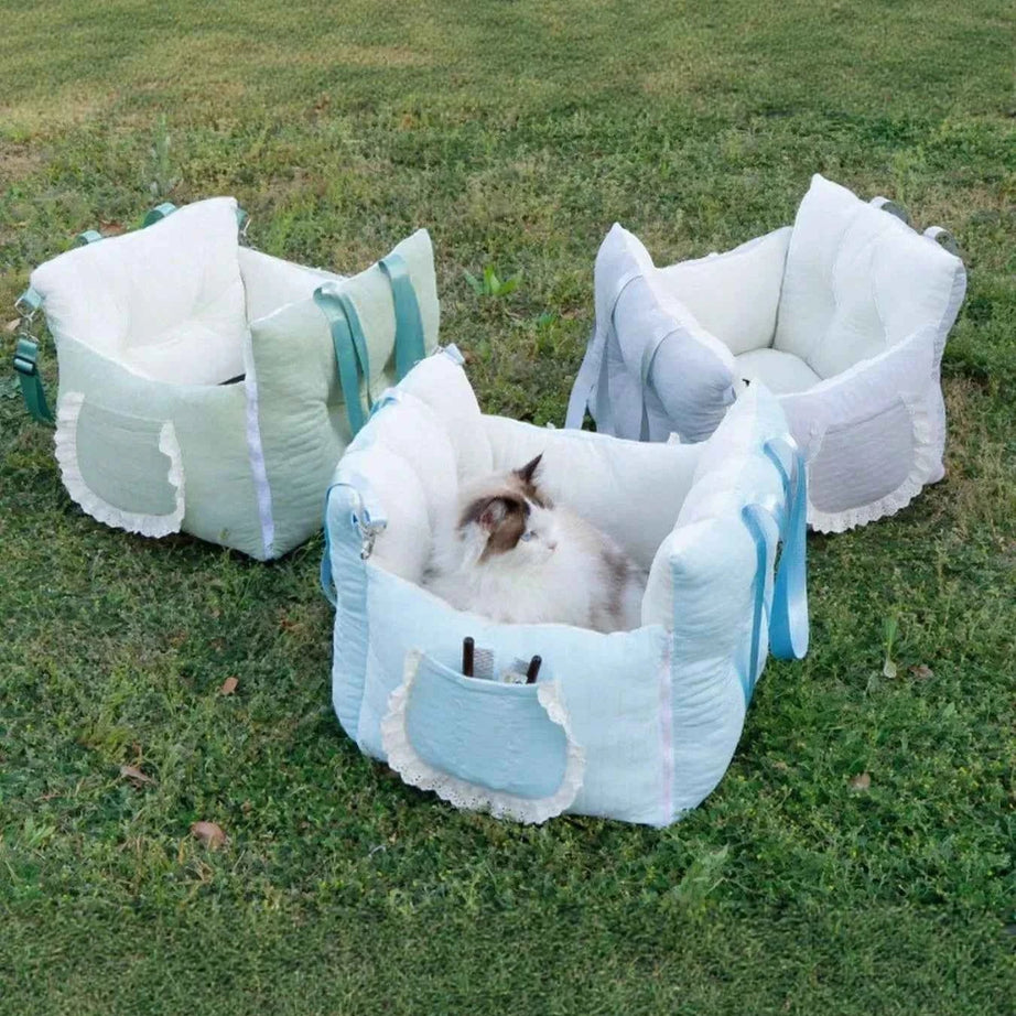 Secure Pet Car Seat Carrier - Comfortable Padded Sling
