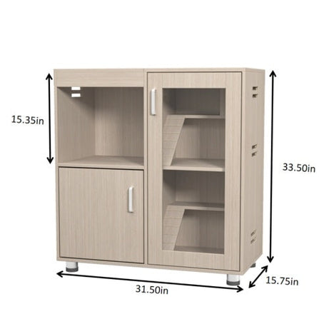 4-Tier Wooden Guinea Pig Cage - Multi-Level Habitat