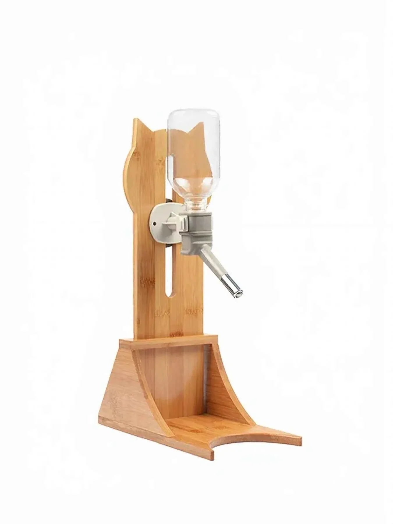Pet Water Dispenser - Elevated Wooden Base