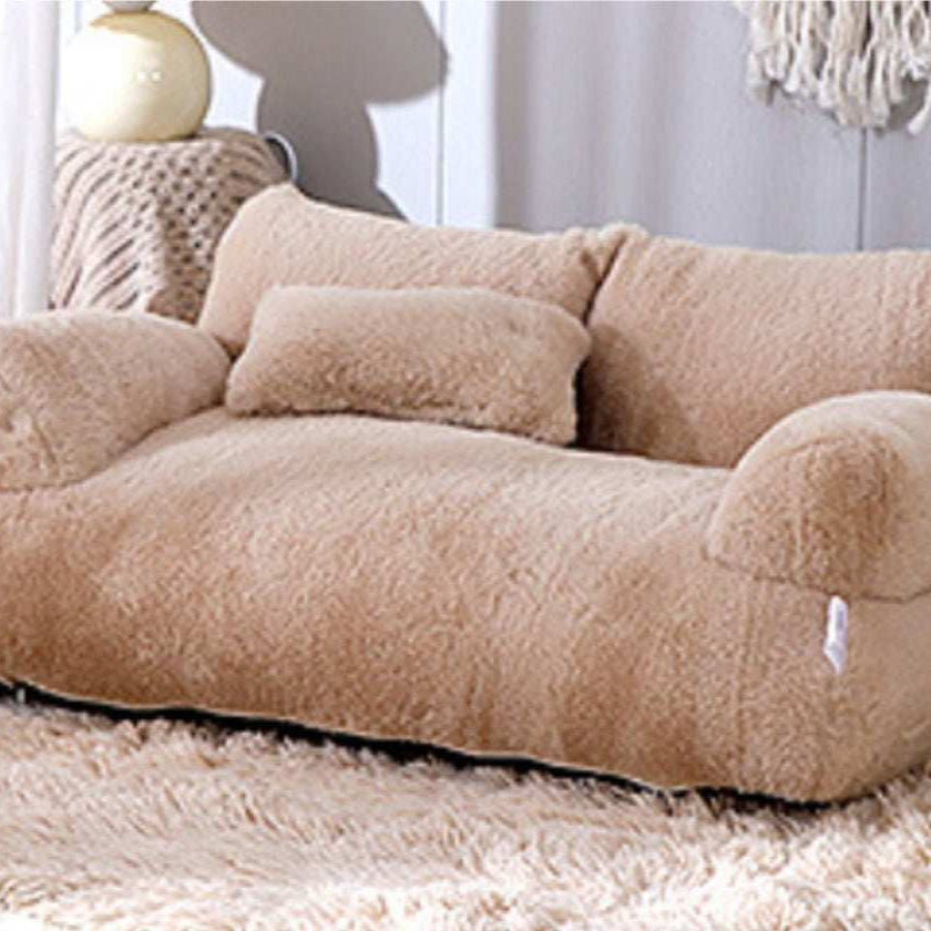 Cozy Plush Cat Bed Sofa for Small to Medium Dogs and Cats