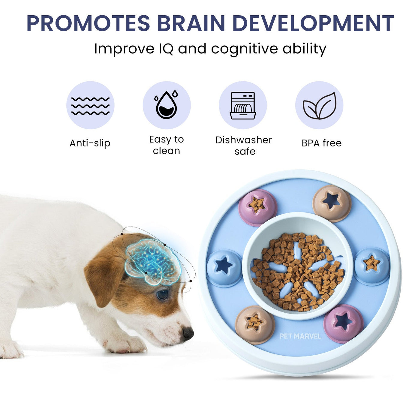 Interactive Puzzle Dog Toy - IQ Training Game Level 1-3