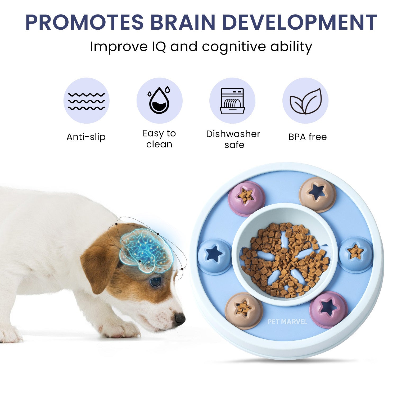 Interactive Puzzle Dog Toy - IQ Training Game Level 1-3