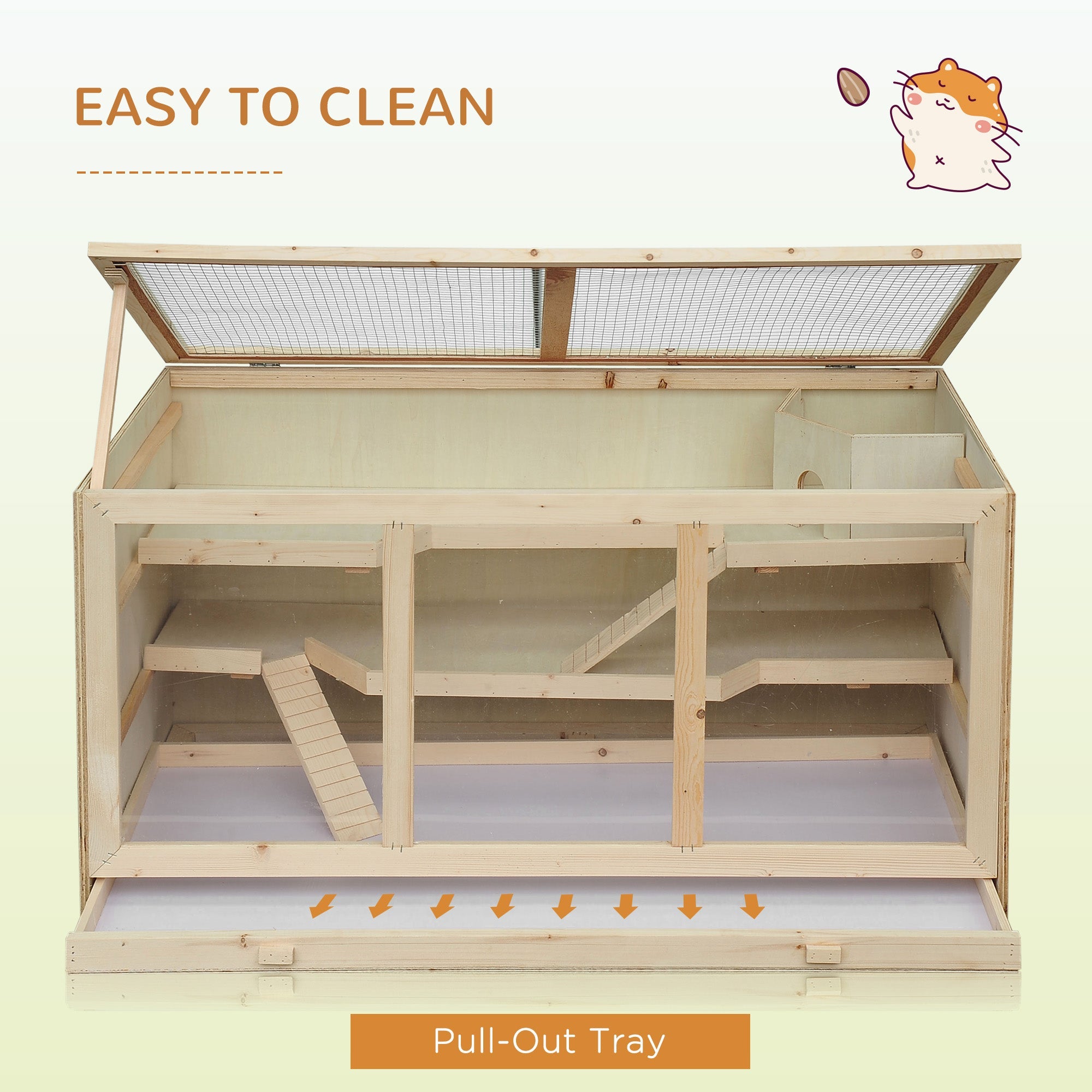 Extra Large Hamster Cage 45 Inch with Multi-Level Play