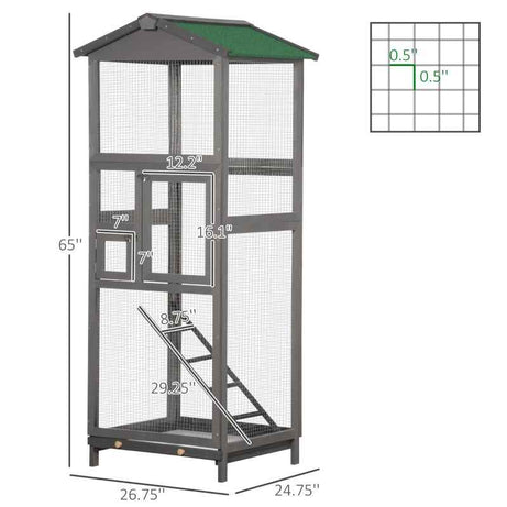 Wooden Bird Cage - Outdoor Aviary House