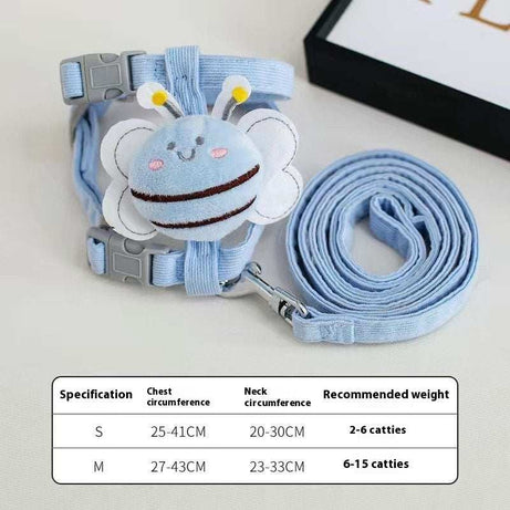 Fun "Cute Bee" Small Pet Harness & Matching Lead