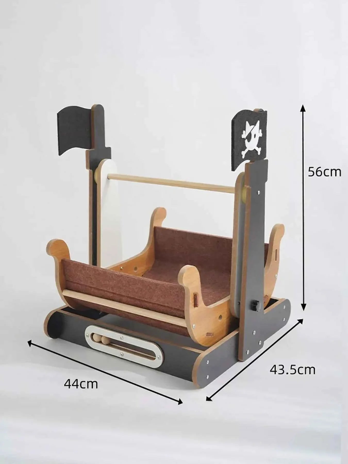 Pirate Ship Style Cat House - Rocking Pet Bed