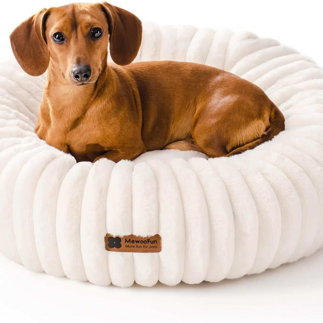 Donut Dog Bed - Calming Round Fluffy
