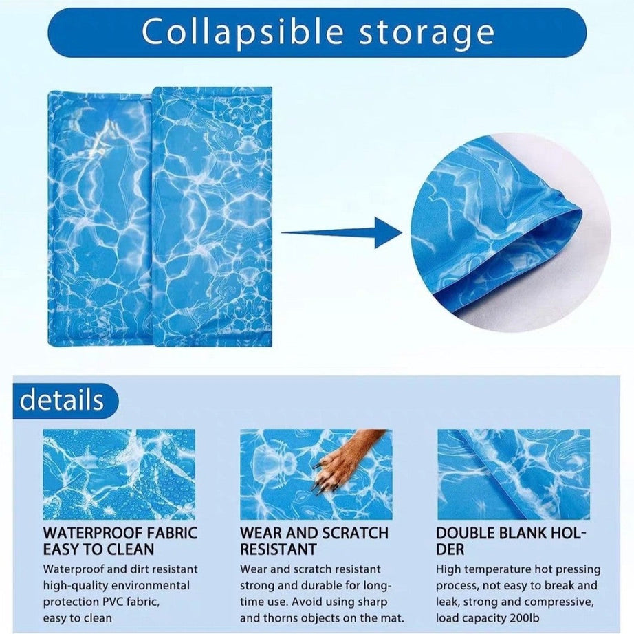 Pet Gel-Sponge Cooling Mat - Happy Paws Chill Out!