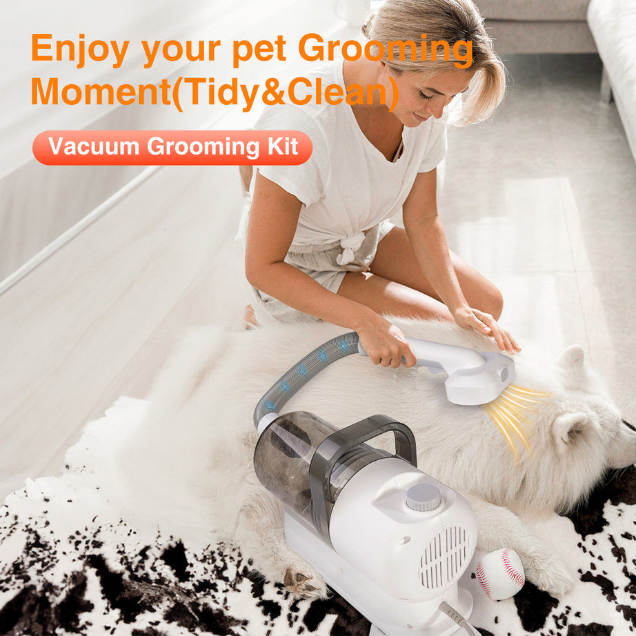 Pet Grooming Vacuum Clipper All-in-One - Suction Hair Care Kit