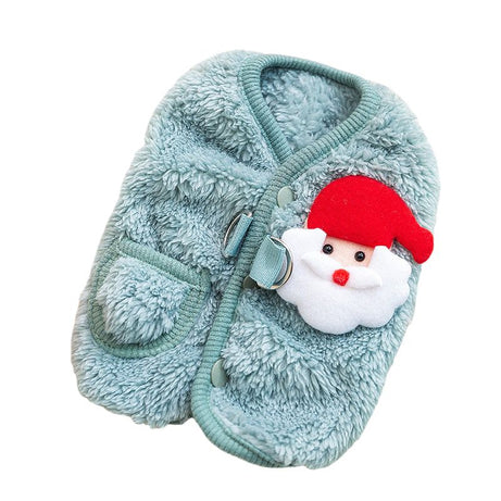 Festive Dog Coat - Warm Fleece Winter Jacket