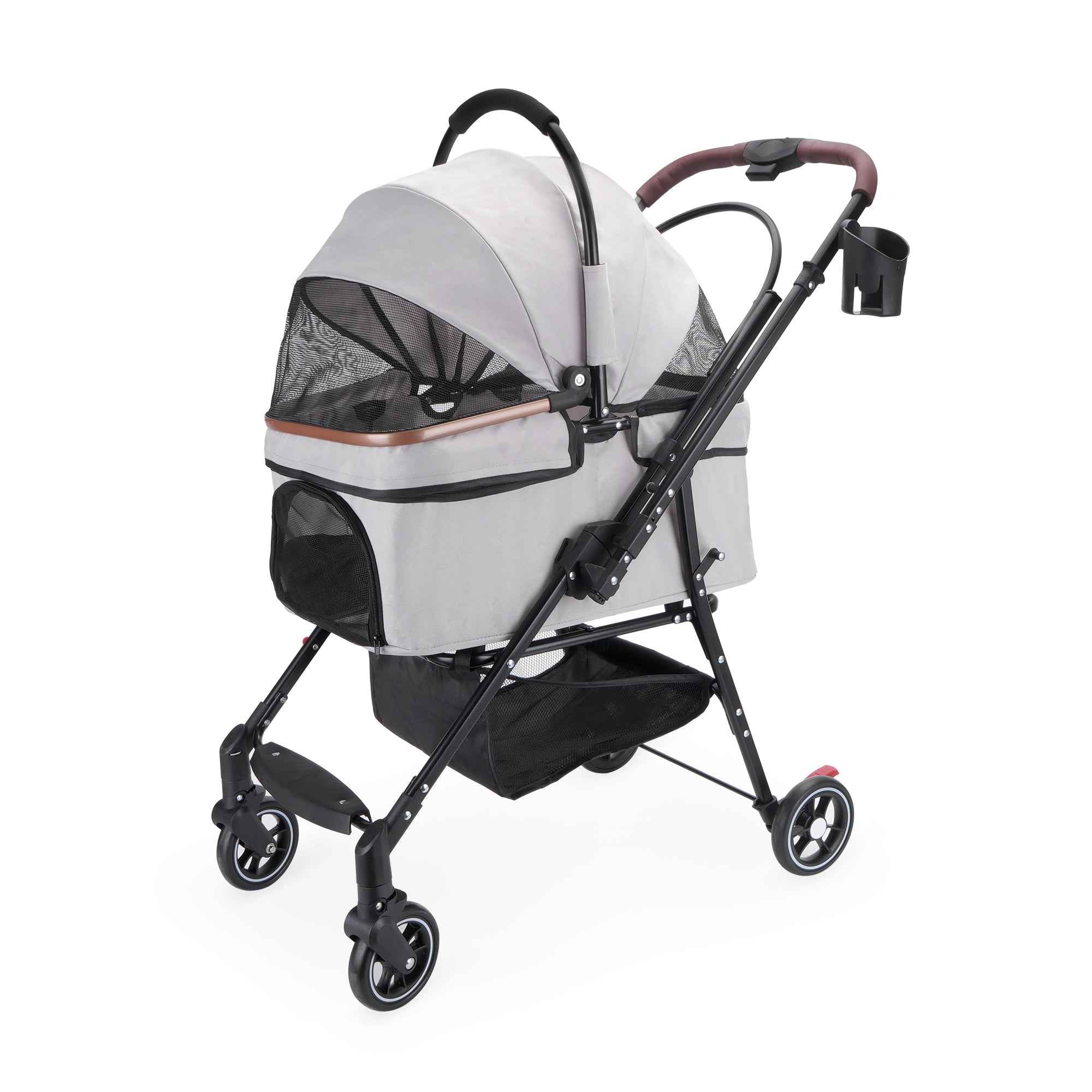 Foldable One-Hand Pet Stroller - Small Dogs & Cats