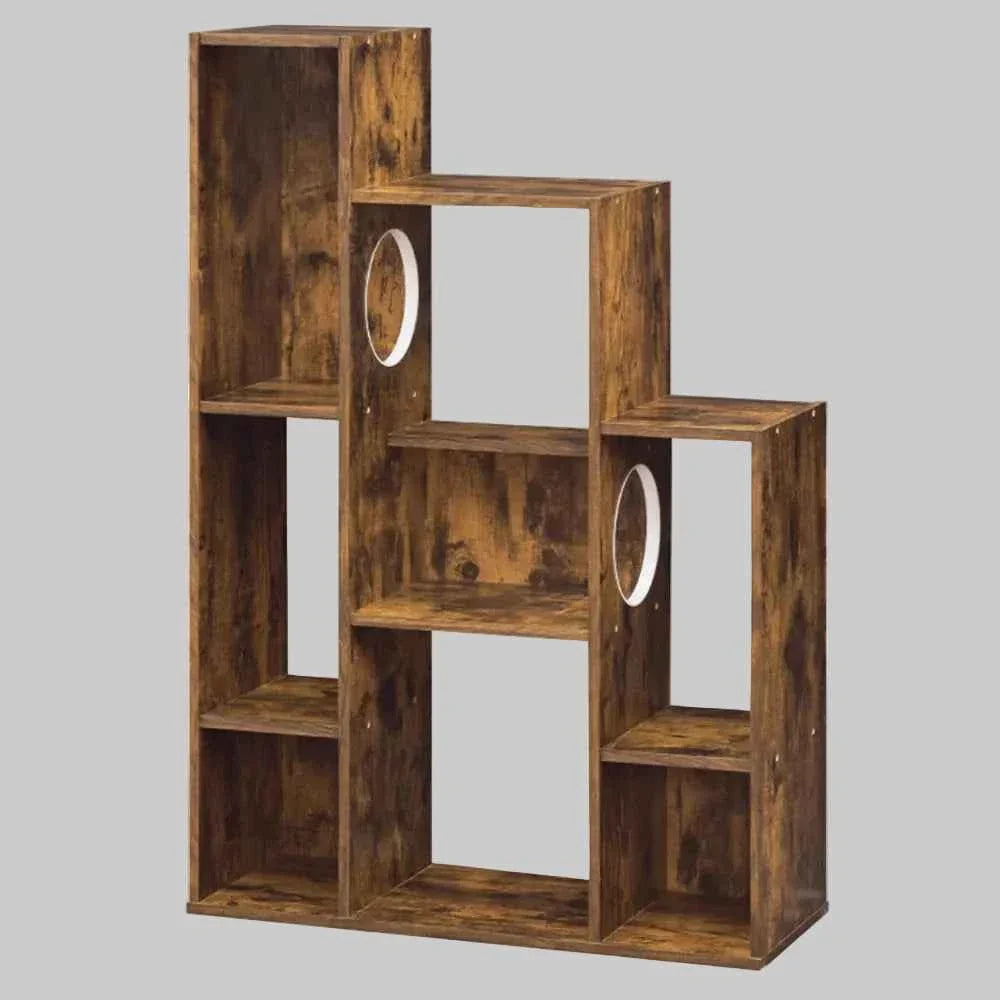 Cat Bookshelf Cabinet - 8 Storage Sections Climbing Platforms