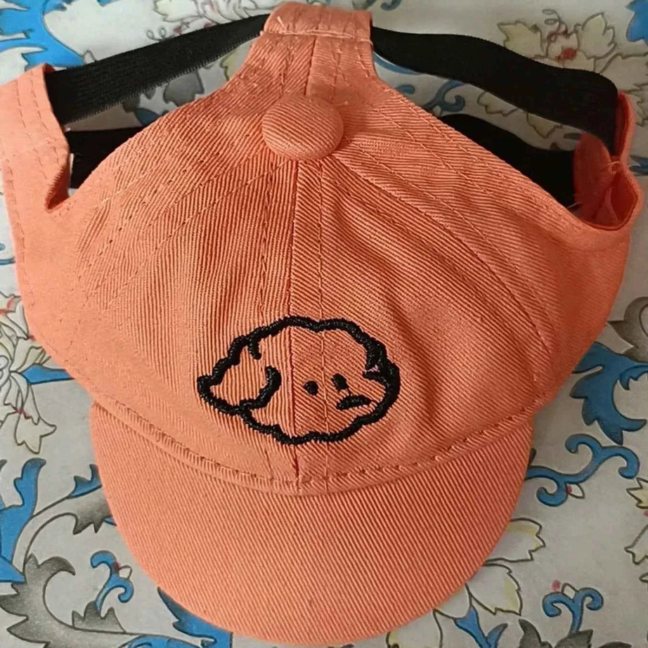 Embroidered Pet Baseball Cap - Over Ear Style